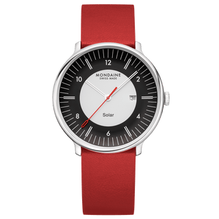 Doppio Solar, Red Vegan Grape Leather, 41 mm	, Front view