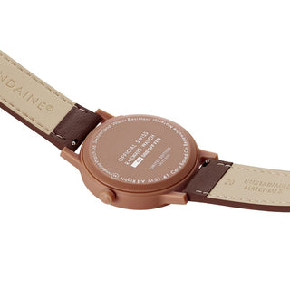 essence Mocha Limited Edition, Brown Vegan Grape Leather, 41 mm	, Case back view with SBB engraving