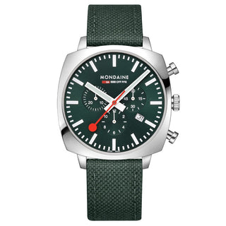 Cushion, 41MM, Park Green sustainable Watch, MSL.41460.LF.SET, Front view