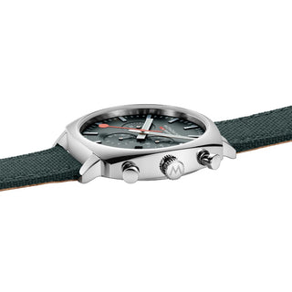 Cushion, 41MM, Park Green sustainable Watch, MSL.41460.LF.SET, Side view with focus on the crown