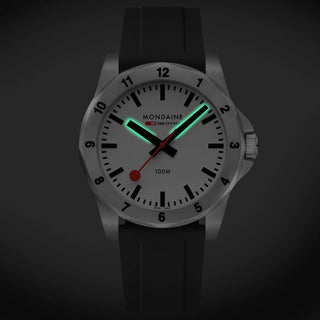 Numeri, Black Silicon, 42 mm, Night view with BackLight