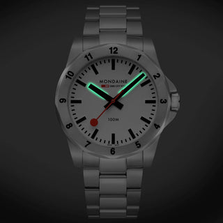 Numeri, Stainless steel, 42 mm, Night view with BackLight
