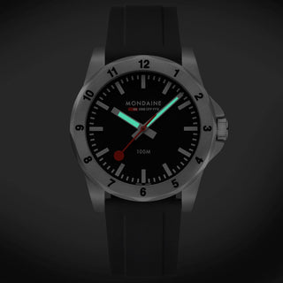 Numeri, Black Silicon, 42 mm, Night view with BackLight