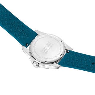 Numeri, Blue Silicon, 42 mm	, Case back view with SBB engraving