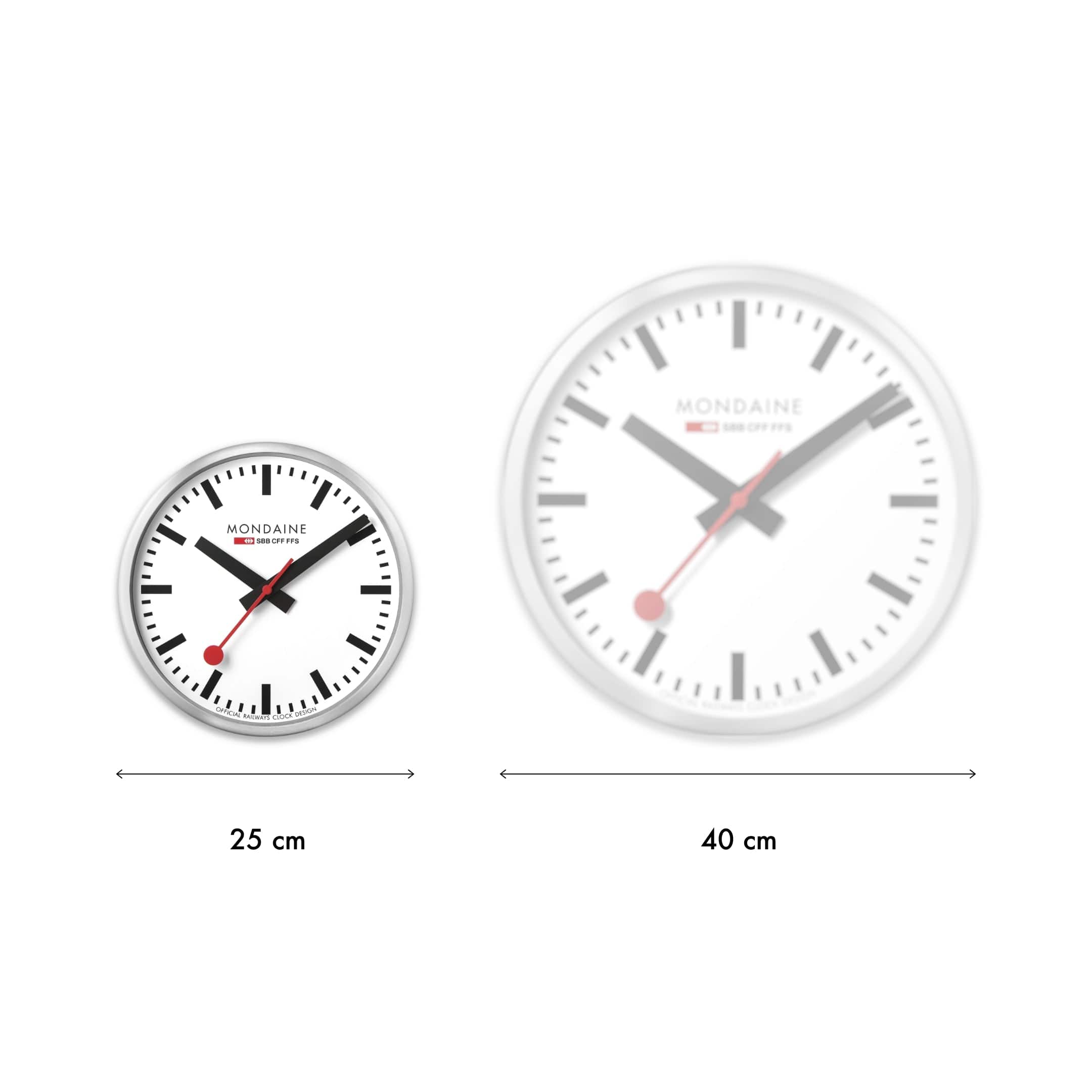 Wall clock, 25 cm, red kitchen clock, A990.CLOCK.11SBC | Mondaine