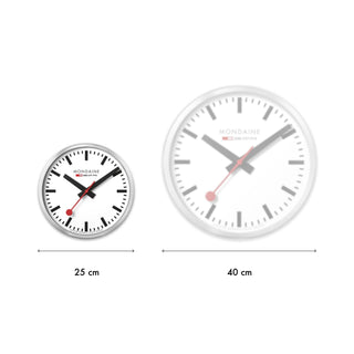 Red Wall clock, 25 cm