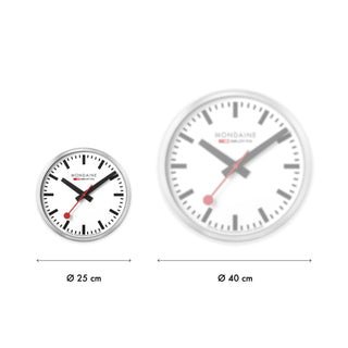 Black Wall clock, 25 cm