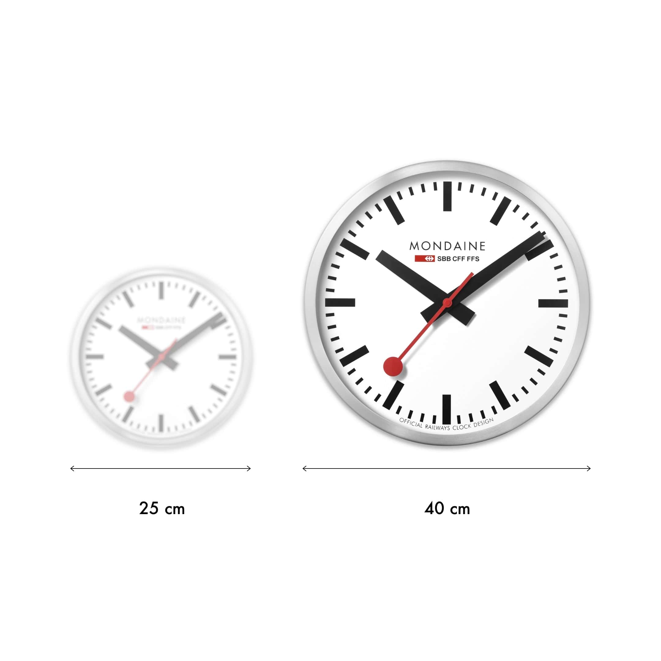 Wall Clock, 40 cm, silver kitchen clock, A995.CLOCK.16SBB
