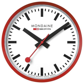 Wall clock, 25 cm, red kitchen clock, A990.CLOCK.11SBC, Front view