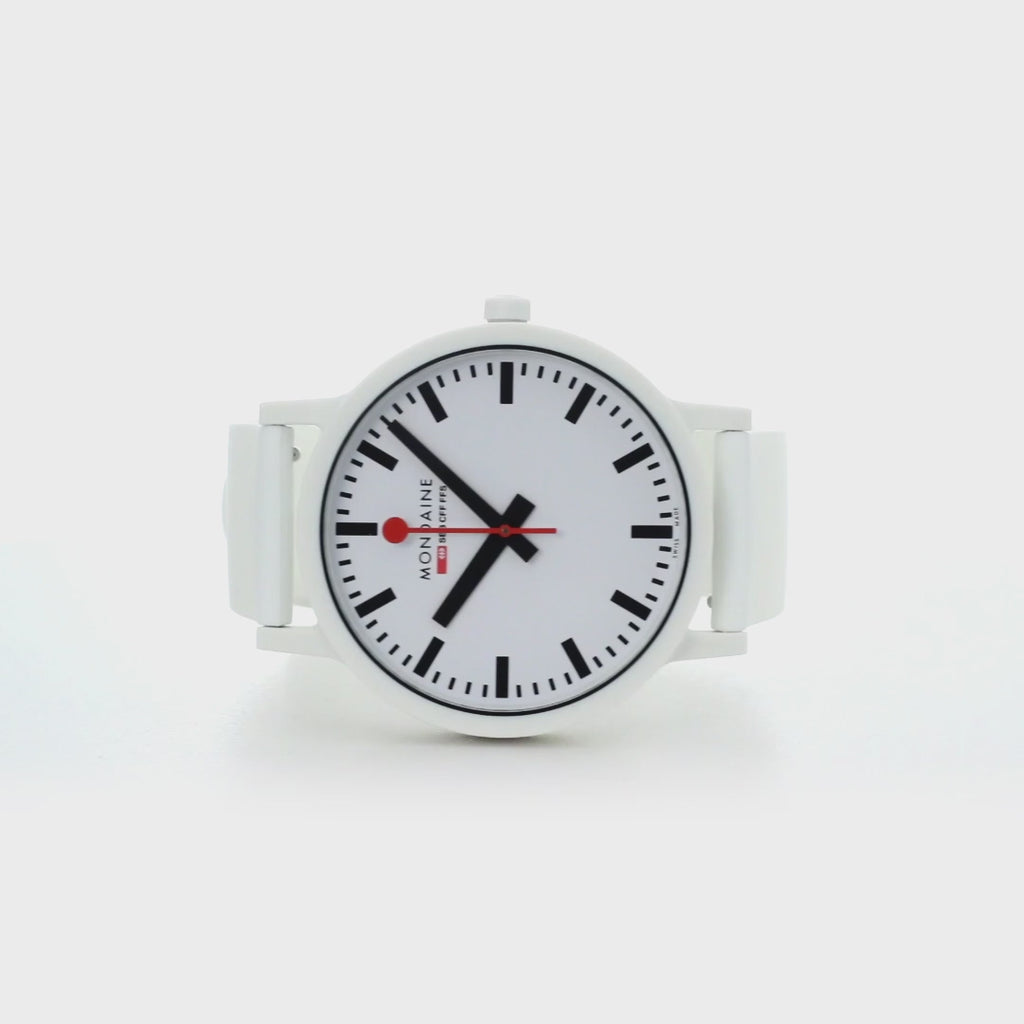 essence, White, 41 mm, MS1.41110.RA, 360 Video of wrist watch