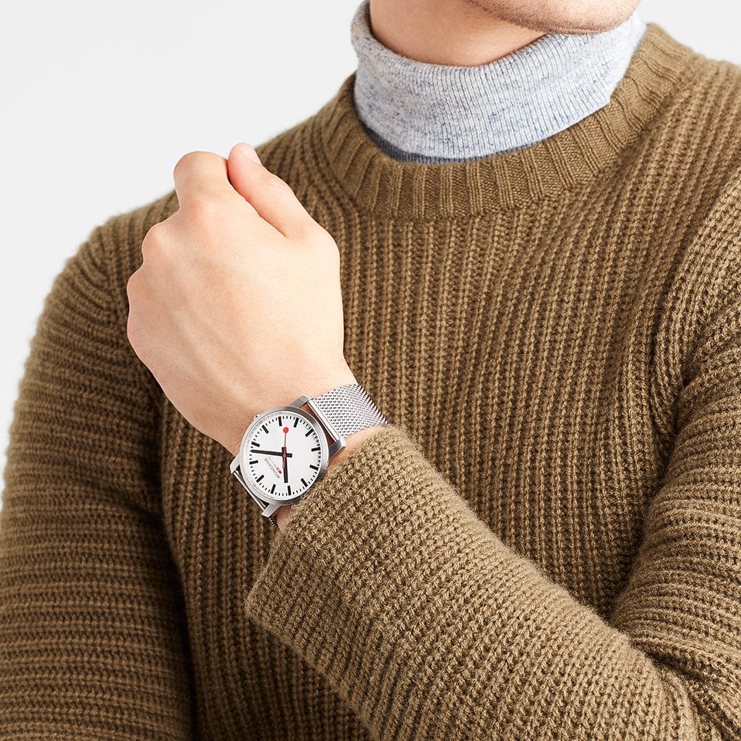 Mondaine Simply Elegant - Orologio in Acciaio Inossidabile per Uomo e Donna, A400.30351.16SBM, 36MM Mondaine Simply Elegant - Orologio in Acciaio Inossidabile per Uomo e Donna, A400.30351.16SBM, 36MM