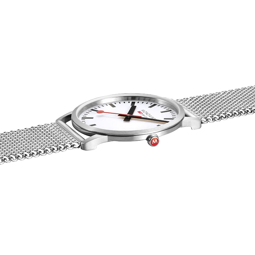 Mondaine Simply Elegante Orologio da polso – Design minimalista, Acciaio Inossidabile, Altezza 6 mm – Classico orologio da lavoro e tempo libero Mondaine Simply Elegante Orologio da polso – Design minimalista, Acciaio Inossidabile, Altezza 6 mm – Classico orologio da lavoro e tempo libero