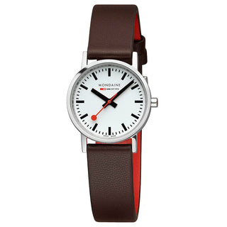 Classic, 30mm, brown vegan grape leather strap, A658.30323.11SBGV, Front view