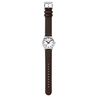 Classic, 30mm, brown vegan grape leather strap, A658.30323.11SBGV, Front view