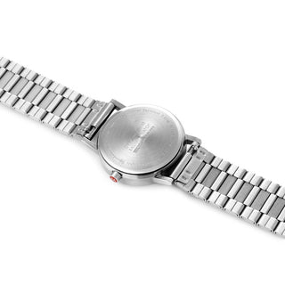 Classic, 36mm, silver stainless steel watch, A660.30314.16SBJ, Case back view with SBB engraving