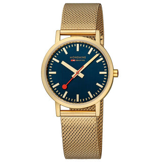Classic, 36 mm, Deep Ocean Blue Golden stainless steel Watch, A660.30314.40SBM, front view