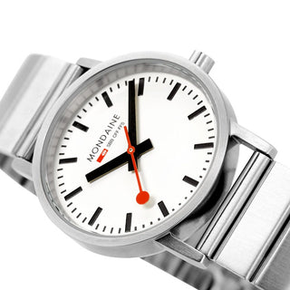 Classic, 40mm, silver stainless steel watch, A660.30360.16SBJ, Detail view of the watch dial