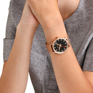 Classic, 40mm, Rose Gold Toned Watch, A660.30360.16SBR, Mood image with wrist watch worn