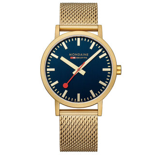 Classic, 40 mm, Deep Ocean Blue Golden stainless steel Watch, A660.30360.40SBM, front view