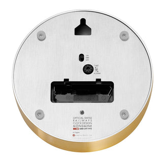 Table clock, 125mm, Deepest Blue Table and Alarm Clock, A997.MCAL.46SBG, view of the back of the clock