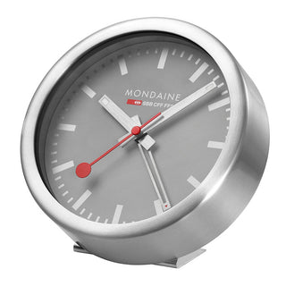 Table clock, 125 mm, Good Grey Table and Alarm Clock, A997.MCAL.86SBV, Side view of the table clock