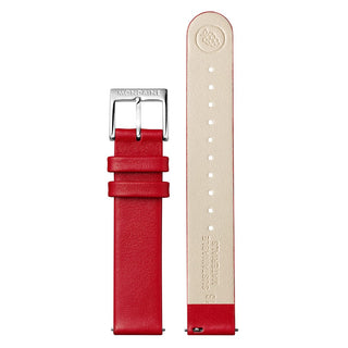 evo2, 30 mm, red vegan grape leather watch, MSE.30210.LCV, Front and back view of the vegan grape leather strap