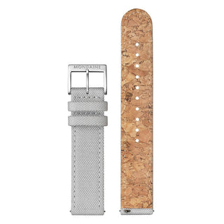 Classic, 36 mm, Good Gray Watch, A660.30314.80SBH, Front and back view of the textile strap