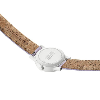 essence, 32 mm, lavander sustainable strap, MS1.32110.LQ1, Case back view with SBB engraving