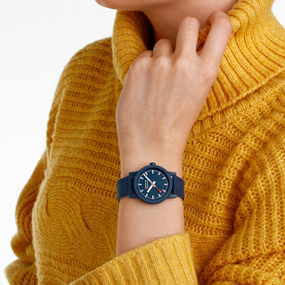 essence, 32mm, Deep Ocean Blue sustainable watch, MS1.32140.LD, Mood image