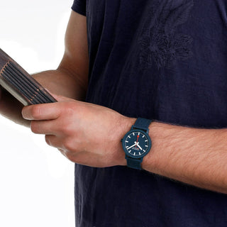 essence, 41mm, Deep Ocean Blue sustainable watch, MS1.41140.LD, Mood image