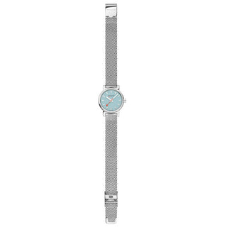 evo2, 26mm, Turquoise Lake Stainless Steel Watch, MSE.26140.SM, Front view with strap