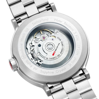 Original Automatic, 41mm, stainless steel automatic watch, MST.4161B.SJ, Close-up case back view
