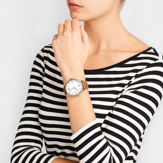 Discontinued | Helvetica Bold, 43 mm, brown leather watch, MH1.B1210.LG