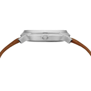 Discontinued | Helvetica Bold, 43 mm, brown leather watch, MH1.B1210.LG