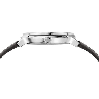 Discontinued | Helvetica Regular, 33 mm, black leather watch, MH1.R1210.LB